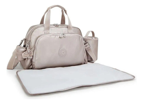 Bolsa De Maternidade E Trocador Kipling Camama Metallic Glow Cor Dourada