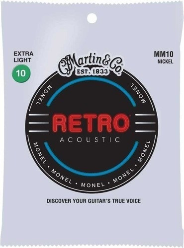 Guitarra acústica retrô de cordas 010 047 Martin & Co Quota