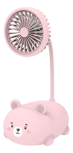 Mini Ventilador Portatil Carga Usb Diseño Oso Cerdo Color