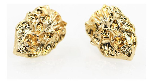 1 Par Frágil 3d Lion Head Broche Collar Lapel Pins Tips