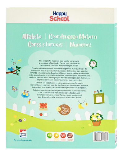 Hs Cartilha De Alfabetização: Números, De Wonderhouse. Editora Happy Books, Capa Mole Em Português