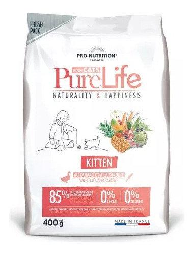 Alimento Pure Life Flatazor Kitten,  2 Kg.