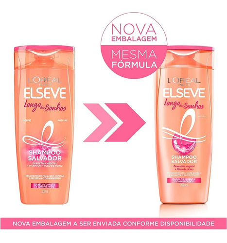 Shampoo Elseve Salvador Anti-sal Longo Dos Sonhos 200ml