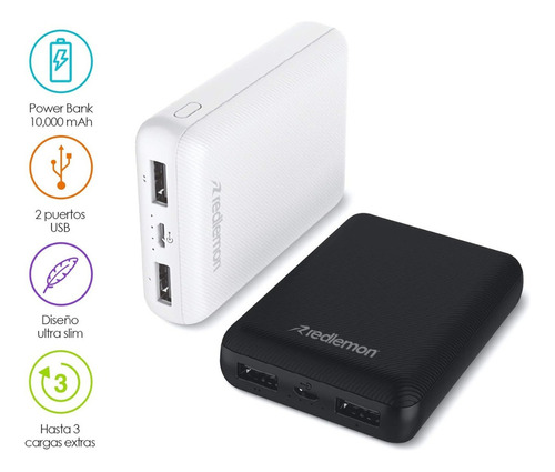 Power Bank Delgado 10,000 Mah Con Carga Rápida Para Viajes