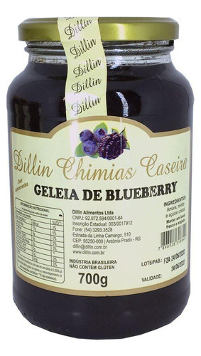 Geleia Dillin Chimias De Blueberry 700g