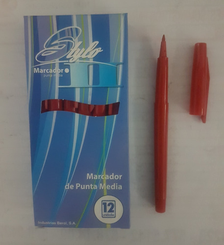 Marcador Fino Stylo Rojo