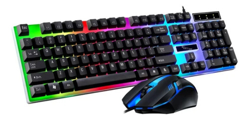 Kit Combo Teclado Y Mouse Gamer Retroiluminado Oferta Laptop