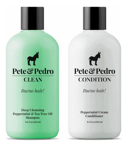 Pete & Pedro Clean & Condition Set, Kit De Shampoo Com Óleo