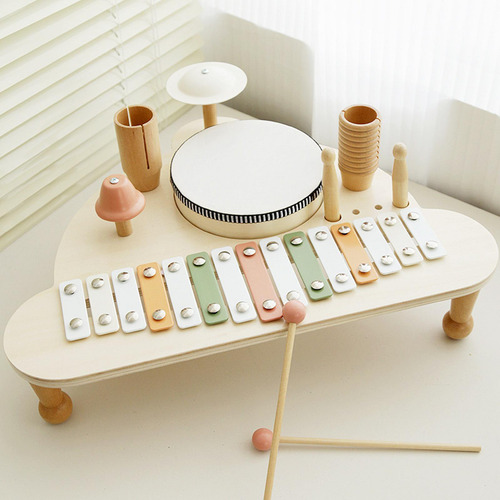 Xilófono Montessori Con Forma De Madera Para Niños Y