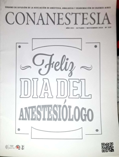 Revista Conanestesia. Feliz Día Del Anestesiólogo. 