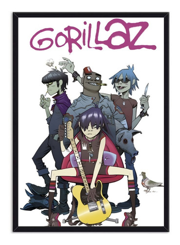 Cuadro Decorativo Póster Banda Gorillaz 