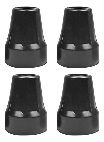 4 Piezas De Puntas De Muleta De Agujero Negro De 19 Mm.