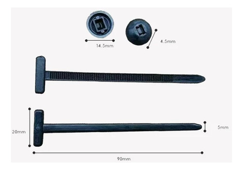50 Piezas Hebilla Universal De Nailon Para Bridas De Cables