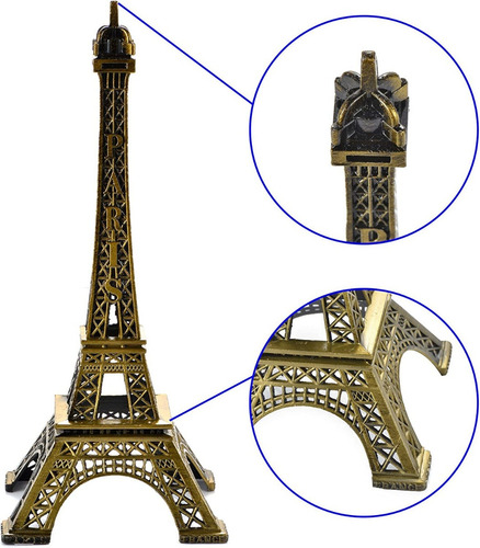 Imagen 2 de 4 de Torre Eiffel Decorativa 15 Cm Paris