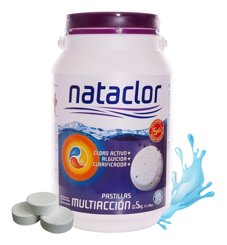 Imagen 1 de 10 de Cloro Triple Accion X 5 Kilos Pastillas De 200gr Nataclor