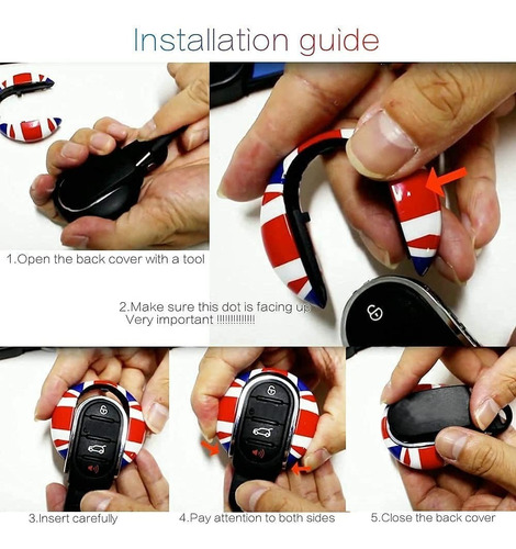 Cn Capa Para Chave De Carro Com Corda Arco-íris Para Cooper