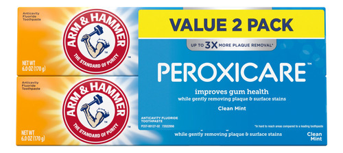 Arm & Hammer Peroxicare Pasta De Dientes, Twin Pack (dos