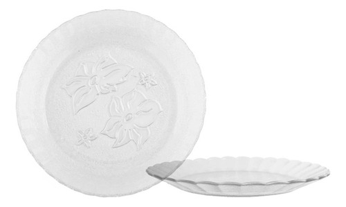 Plato Playo Durax Orquidea De Vidrio 23 Cm X24 Kuchen