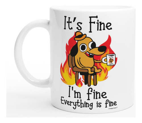 Taza De Café Divertida It's Fine, Regalos Divertidos Para Mu