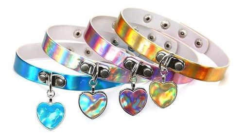 Collar Choker Gargantilla Punky Colgante Corazon Mujer Moda