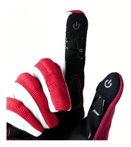Imagen 5 de 9 de Guantes Moto Cortos Ls2 Dart 2 Mujer Rojo Gris