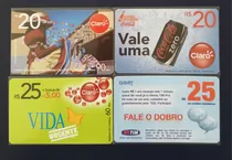 Comprar 4 Cartões Telefônicos Pré-pagos. Coca-cola E Outros. 