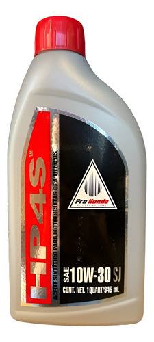 Aceite Sintético Original Pro Honda Hp4s Moto 4 Tiempos