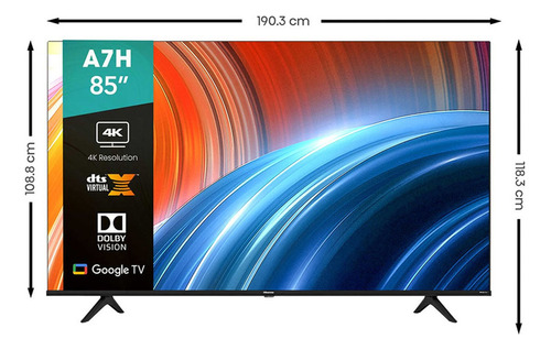 Pantalla Hisense 85 Pulgadas 4k Uhd Dolby Vision Google Tv