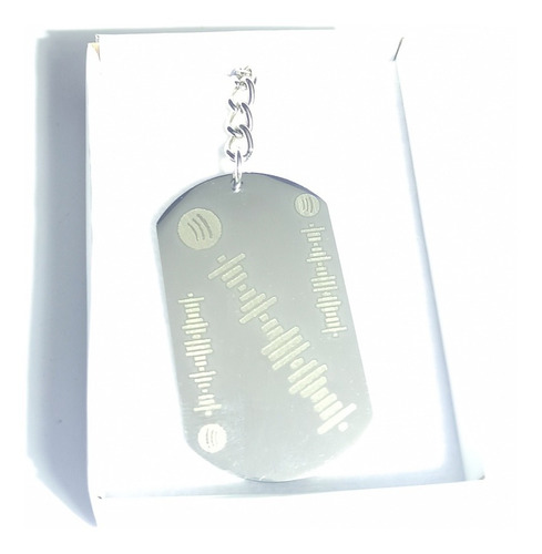 Imagen 3 de 10 de Llavero Acero Quirurgico Spotify Qr Grabado Laser Hd
