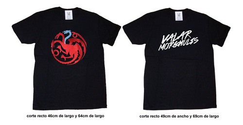 Remera Game Of Thrones Targaryen Valar Estampa Vinilo Oferta