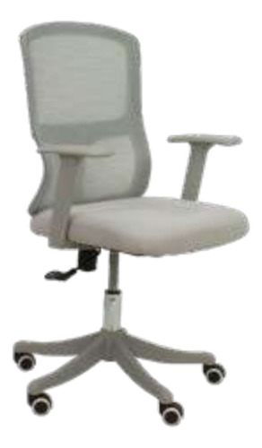 Sillón Baxter Con Ruedas Ejecutivo Oficina Pc Gris Claro