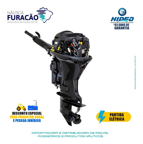 Imagem 3 de 4 de Motor De Popa Hidea 4t 40hp Efi Ffel-t (partida Elétrica)