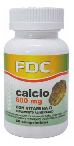 Calcio 600 Vitamina D X 60 Comprimidos