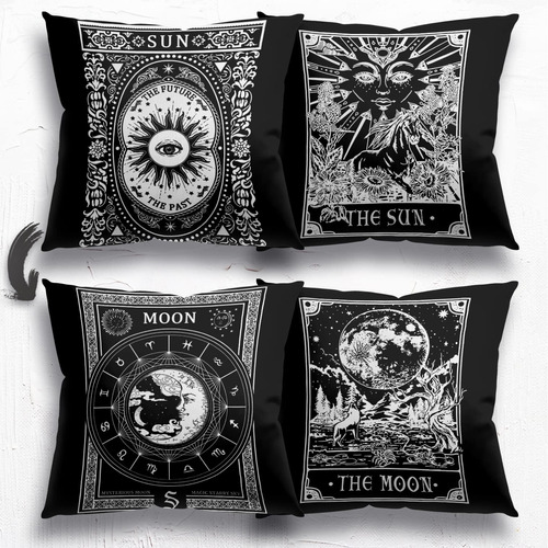 Almohadas Góticas Knibeo,almohadas De Cartas Del Tarot,funda