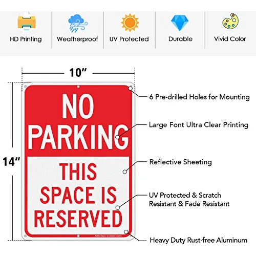 Señal De Prohibido Estacionar, Este Espacio Está Res...