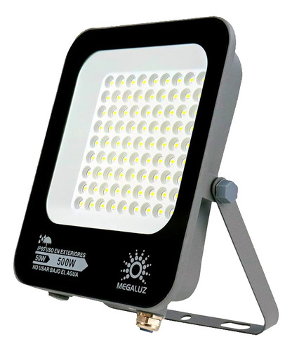 Reflector Led 50 Watts Luz Blanca Fría Protección Ip65 Base Ajustable Disipación De Calor Ahorro De Energía Ideal Para Exteriores