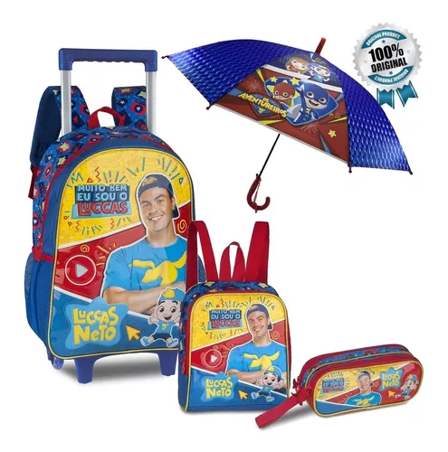 Kit Pintura Luccas Neto Gi Mochila Personalizada e Tintas