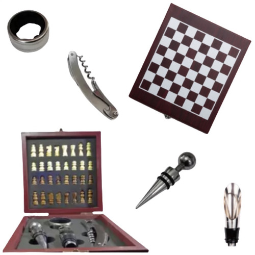 Imagem 6 de 9 de Kit Abridor De Vinho Acessórios Canivete Saca Rolhas Aerador