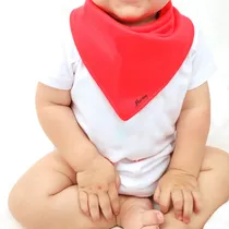 Comprar Baberos Bandanas 100% Algodón Lisas. Colores. Rojo-blanco Talle Unico Talle