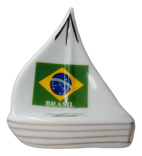 Barco Decorativo Em Bandeira Brasil Campinas 60g 7cm C148