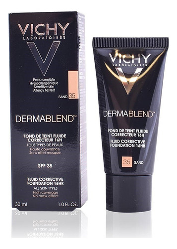 Base de arena Vichy Dermablend 35 Sand Base Spf 35 Fluid 16 h 30 ml