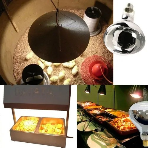 Kit 50 Lâmpadas Incandescente Secagem R125 250w 220v E27