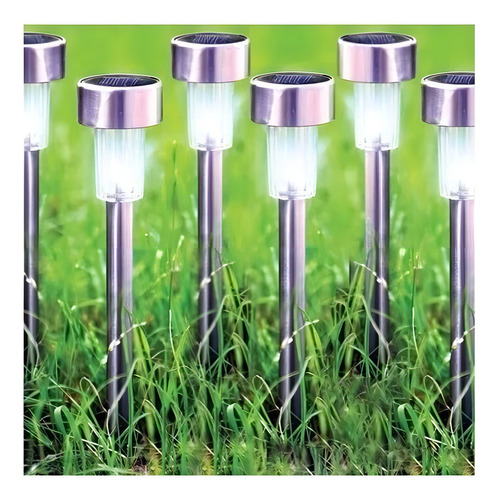 Kit 10 Focos Tipo Estacas Solares Exterior Jardin Quincho