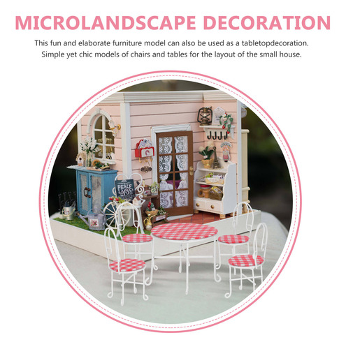 1 Juego De Figuritas Decorativas Para Mesa Y Silla En Miniat