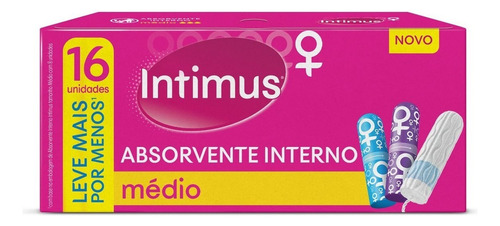 Intimus Absorvente Interno Discreto Médio 16 Unidades