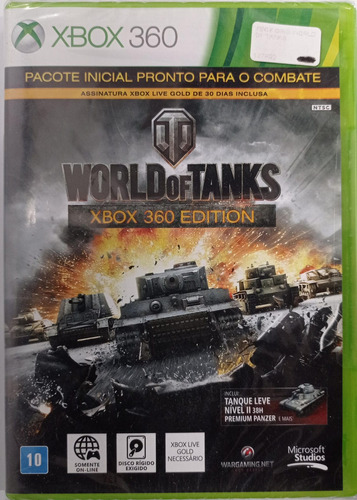 Jogo Mídia Física World Of Tanks Xbox 360 Edition