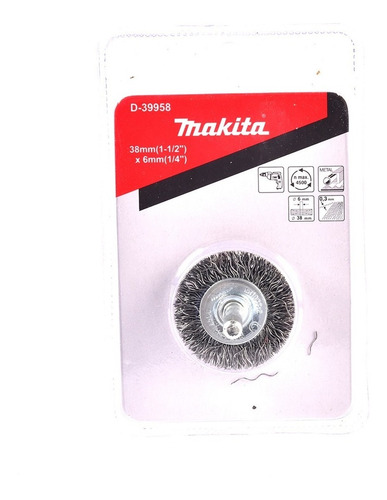 Carda Redonda De Alambre 1-1/2 Pulg Zanco 1/4 Makita D39958