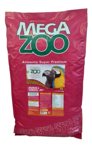 Ração Megazoo Para Araras  ( A17 )  - 12 Kg