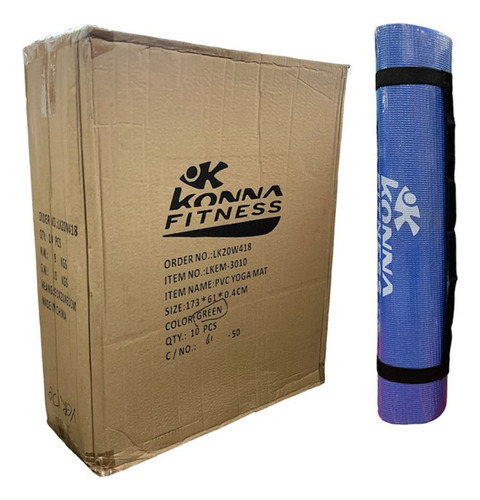  Caja X 10 Mat Yoga 4mm Pilates Colchoneta Con Correa Porta 