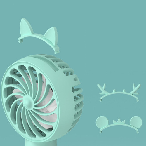 2 Ventilador Pessoal Pequeno Ventilador De Mão Com Base